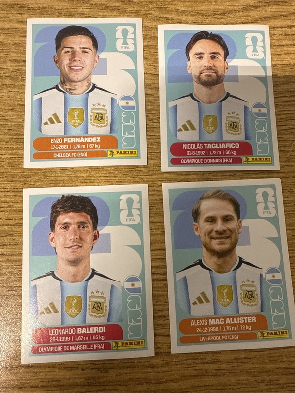 panini fifa world cup 2026 stickers Lot Of 4 Argentina 🇦🇷 