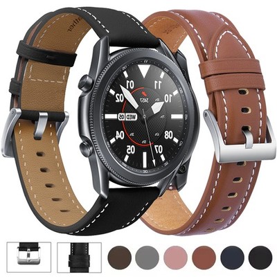 Für Samsung Galaxy Watch 4 40mm 44mm 42mm 46mm Gear S3 2 Active 2 Leder Armband