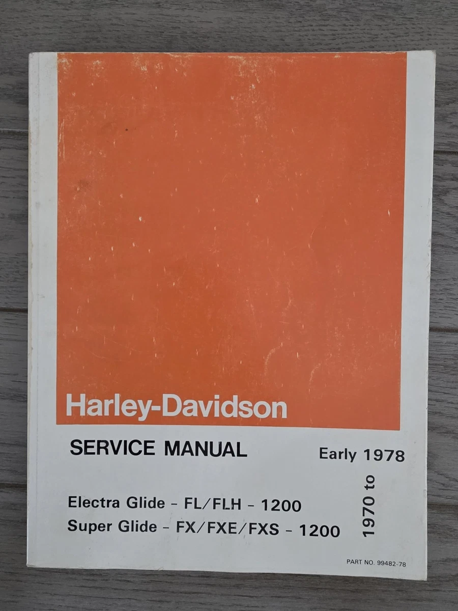 Harley-Davidson サービスマニュアル 1970-1978 Harley-Davidson Motorcycle Manuals and Literature 1978 Year of