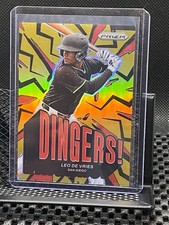 Leo De Vries 2025 Prizm Dingers Red Prizm #123/199 #15 Padres / A's