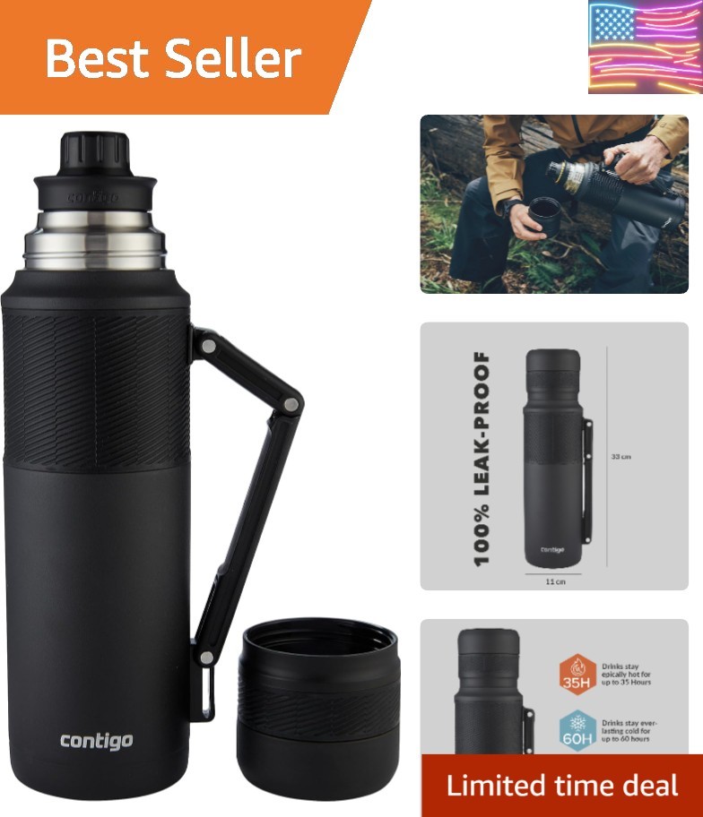 Thermalock 1200ml: Insulated Travel Flask For Hot & Cold Dri