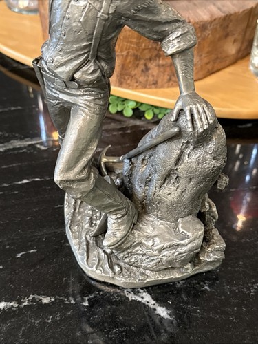 The Prospector By Jim Ponter Fine Pewter 11” Statue Rare - Picture 5 of 14