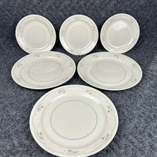 Corelle Calico Rose Dinner Plates 10.25” Bread Plates 7.25” Set Of 3 Corning