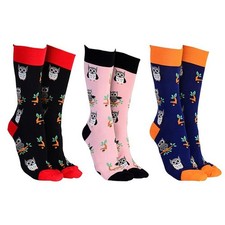 Sock Society Novelty Owls Adult Socks One Size - Choose Colour