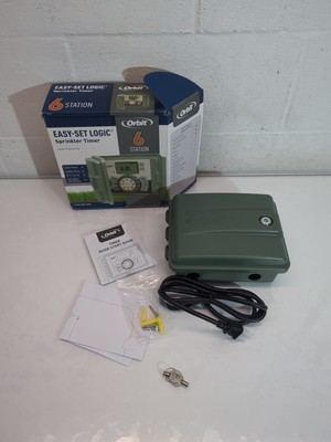 Orbit Sprinkler Timer Outdoor Controller 57896  6-Station Easy Set Logic  