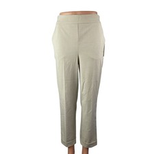 NEW Zara Women's Beige High Waisted Straight Leg Trousers Dress Pants Size S