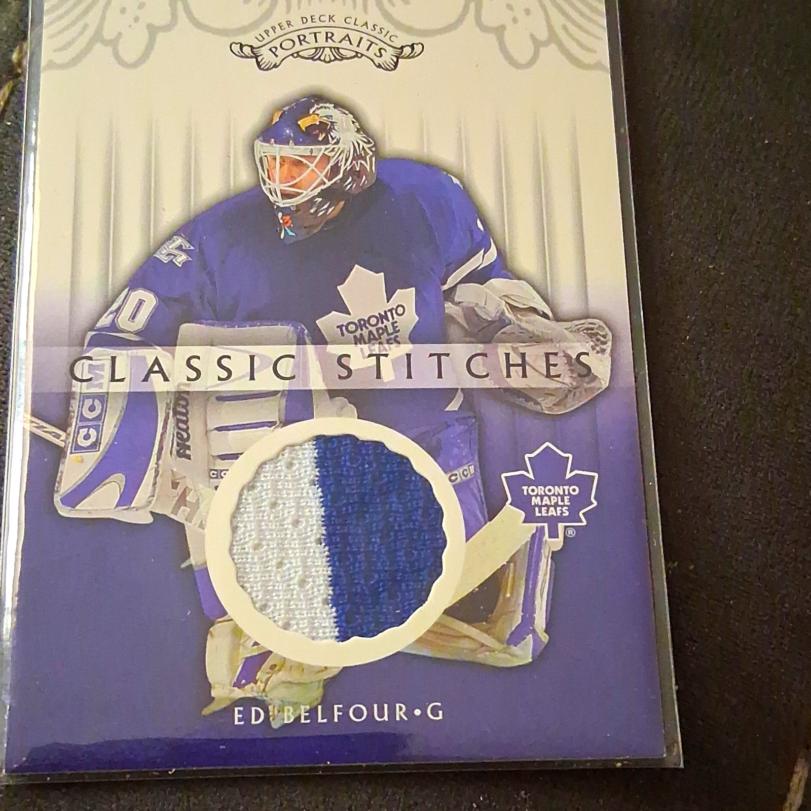 Upper Deck 2003-04 Classic Portraits Classic Stitches Ed Belfour #CS-EB MEM