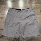 Hurley Hybrid Walk Shorts Phantom Size 36 Grey Plaid Zip Fly Skate Surf Wear