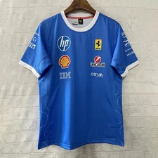 NEW Scuderia Ferrari F1 Blu Maglietta Monza Squadra 2025 Special Edition azzurra
