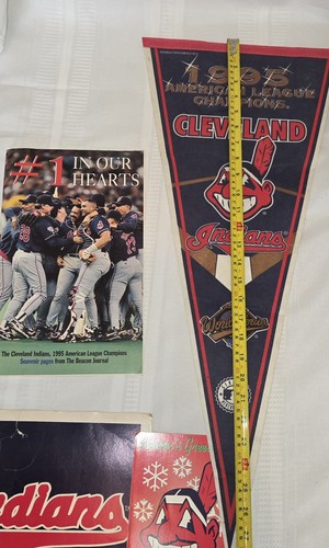 Cleveland Indians Souvenirs Book 1995 World Series Jacobs Field Wahoo Baseball - Picture 2 of 24