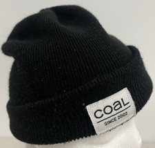 COAL Beanie Hat Black 100 Acrylic Cap Warm Brim Free Shipping
