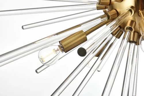 Elegant Lighting 2502D32 Sienna 10 Light 32"W Crystal Sputnik - Gold - Picture 7 of 12