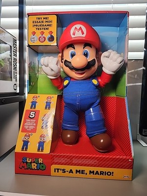 It's A Me Super Mario 12'' Inch Talking Mario Big Figure Doll NEW Rare Nintendo 