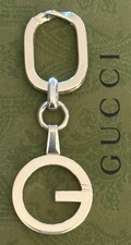 Gucci  G Logo Keyring Keychain Sterling Silver 925 Made in Italy