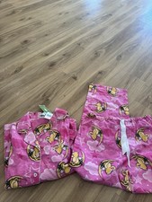 Vintage Disney Classic Pooh Adult Pajamas Size Large Pink NWT