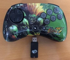 WIRELESS MadCatz STREET FIGHTER IV Blanka CONTROLLER Playstation 3 PS3 w/ DONGLE