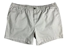 Chubbies Men's Khaki Elastic Waist 5.5" Shorts  Size XXXL  Casual Summer Shorts