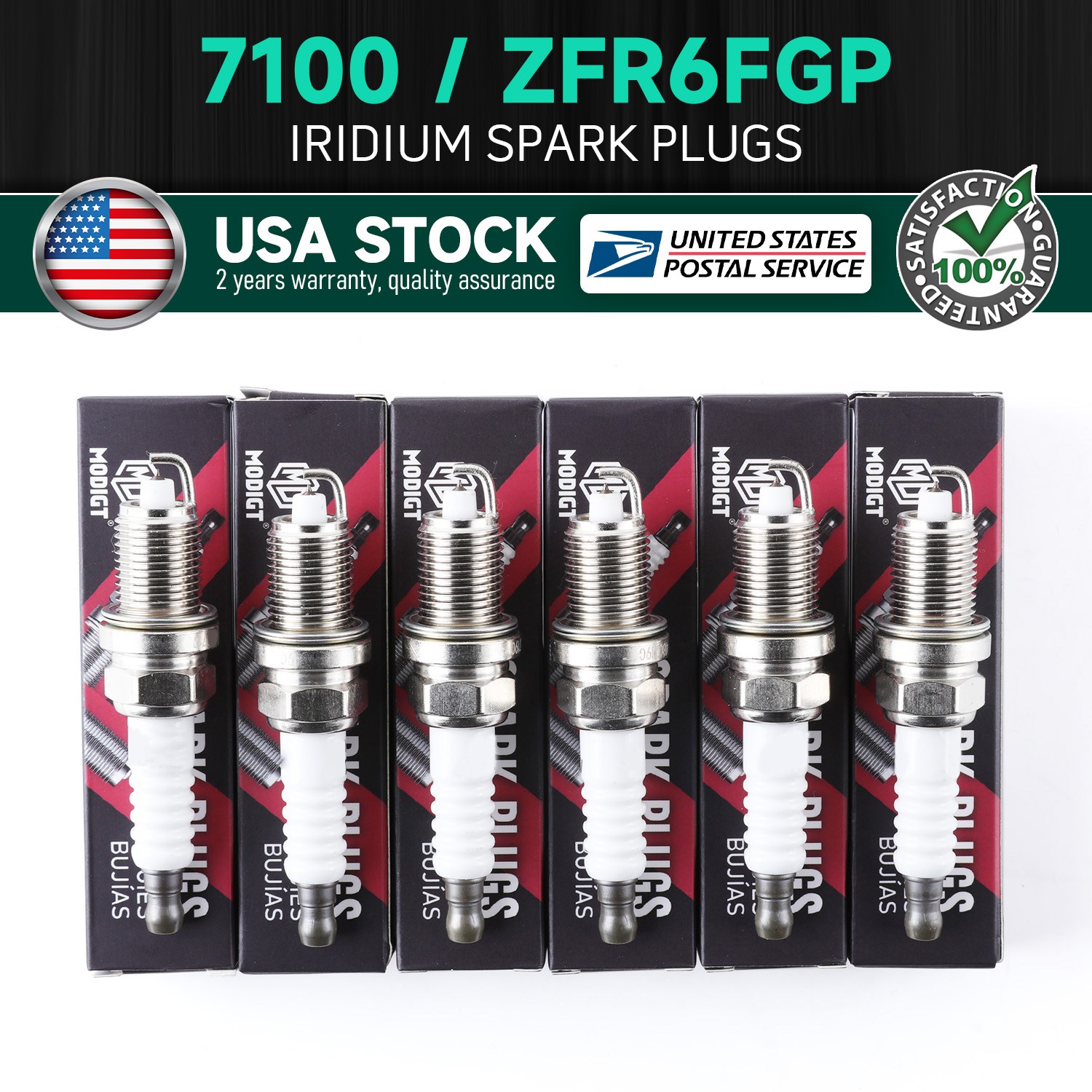Fit NGK Iridium Set Of 6 Spark Plugs ZFR6FGP 7100 for Acura Chevrolet Ford OEM