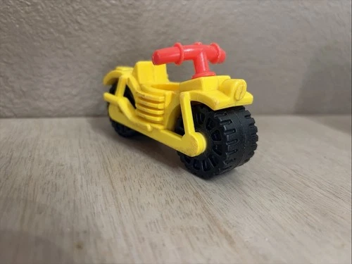 Vintage Fisher-Price Little People Motorcycle Yellow
