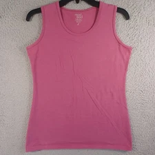 Mod Bod Womens Tulip Pink Tank Top Size Large Wide Strap Round Neck Stretch Soft