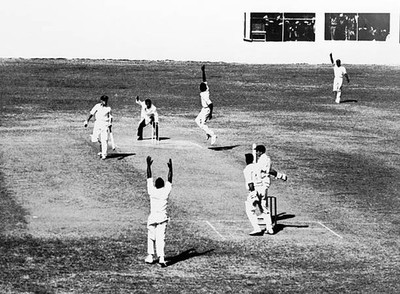Australias Bill Lawry is trapped lbw by West Indies Wes Hall as We- Old Photo