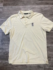 Yellow Travis Mathew Mens Large TPC Sawgrass Short Sleeve Golf Polo Shirt