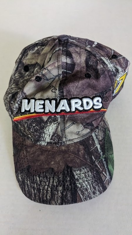 Menards Camo Baseball Cap Hat with "27" Nascar number Adjustable