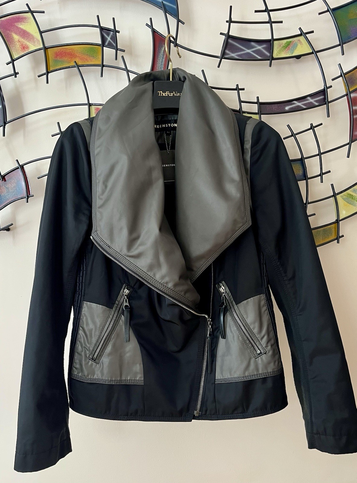 Creenstone Womens Jacket Black and Gray  Size 42/US 10-12