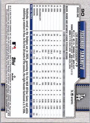Yoshinobu Yamamoto 2026 Topps Series One AZ Spring Training Insert
