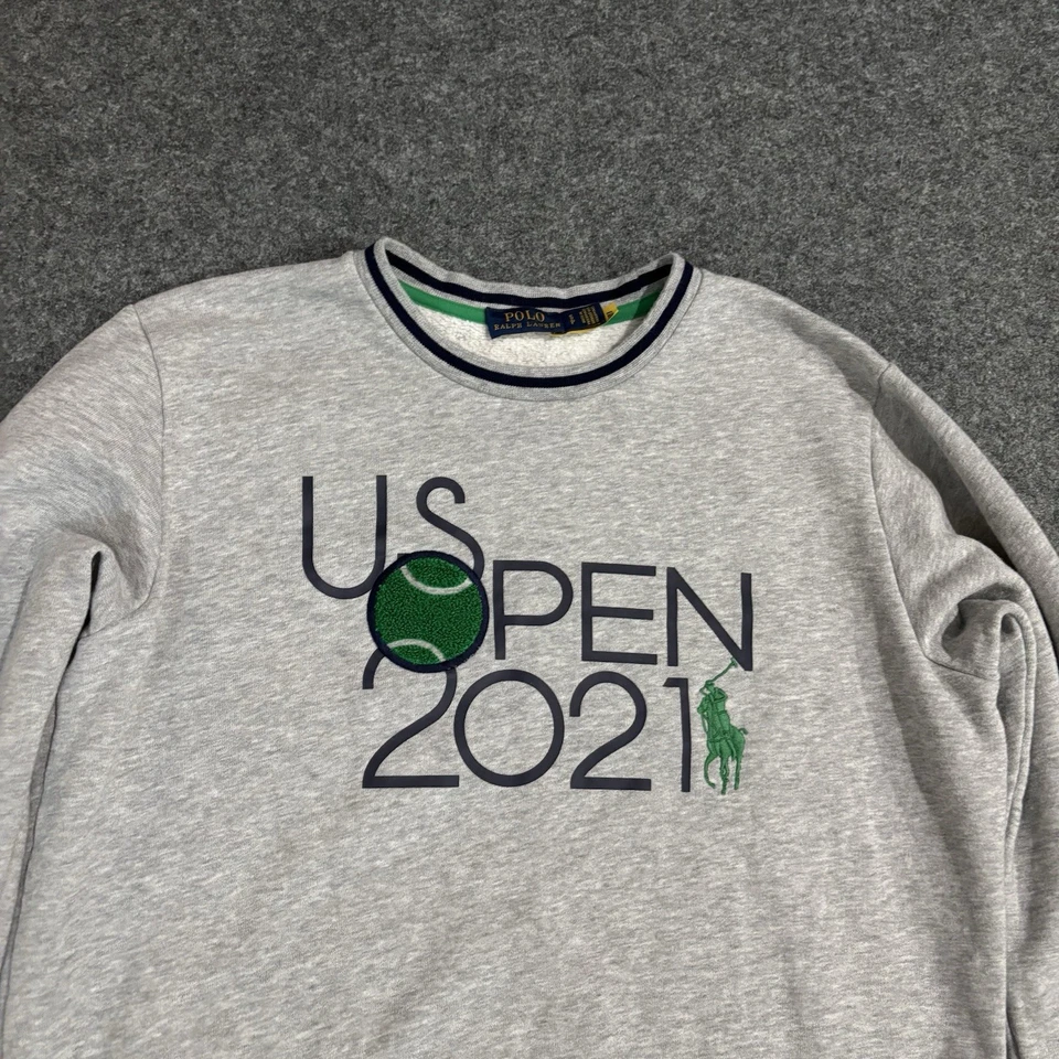 Moletom Polo Ralph Lauren Feminino Pequeno US Open 2021 Logotipo Bordado Tênis - Imagem 3 de 4