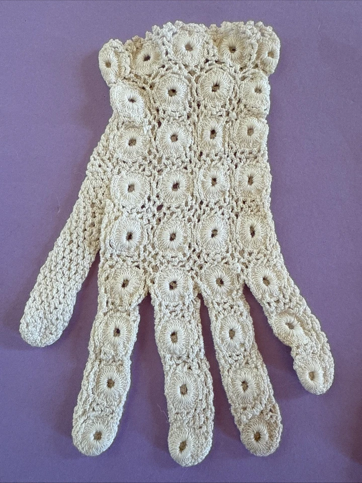 Guantes de ganchillo de encaje vintage Foto 2 de 4