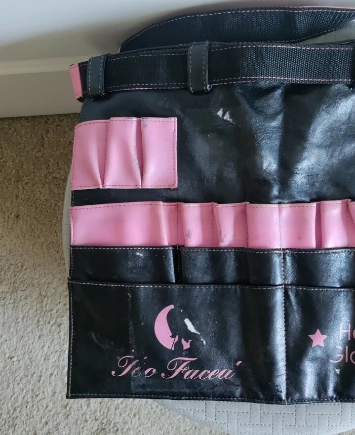  Слишком лицо косметики щетка ремень сумка розовый и черный редкая (крайне б/у!) - Изображение 2 из 4