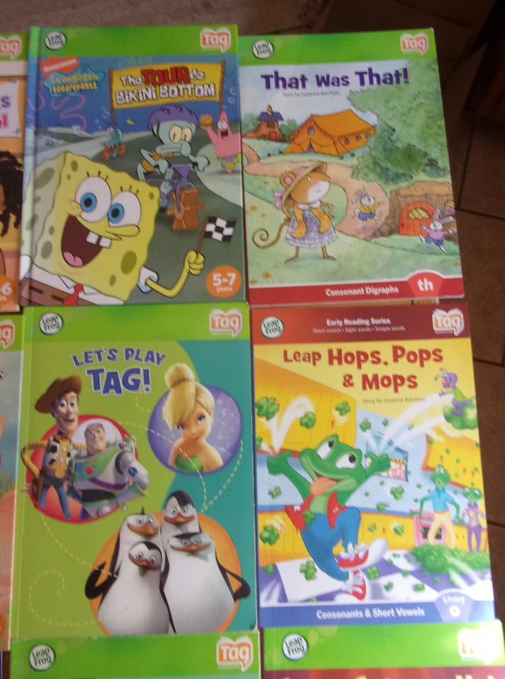 Lot of 12 Leap Frog Tag Reading System Books LeapFrog Disney Dora Spongebob - Image 3 of 4