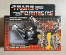 TRANSFORMERS G1 LODO VENDEDOR DE EE. UU. SIN USAR, EN CAJA ¡RARO! AUTOBOT DINOBOT JUGUETE ROBOT DINOSAURIO