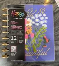 2025 Happy Planner 12 Months Classic Layout 7x9.25 Customizable Wild & Beautiful