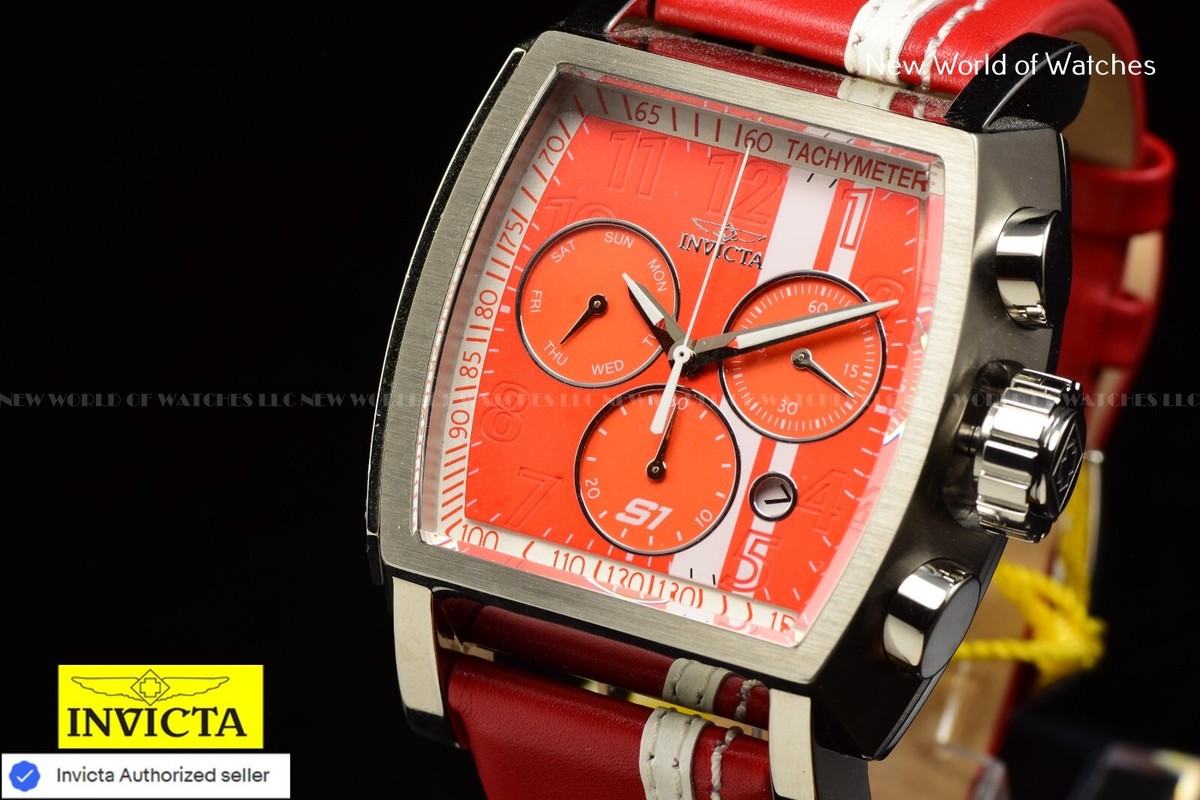 Invicta S1 RALLY Race Team 48mm Chronograph RED/WHITE Dial Invicta S1 RALLY Race Team 48mm Chronograph RED/WHITE Dial