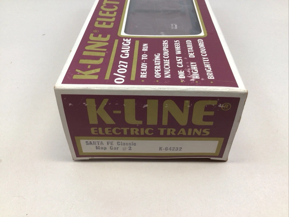 K-Line O Gauge ATSF Classic Santa Fe Map Car #5 Single Door Box Car K-64235 - Image 3 of 4
