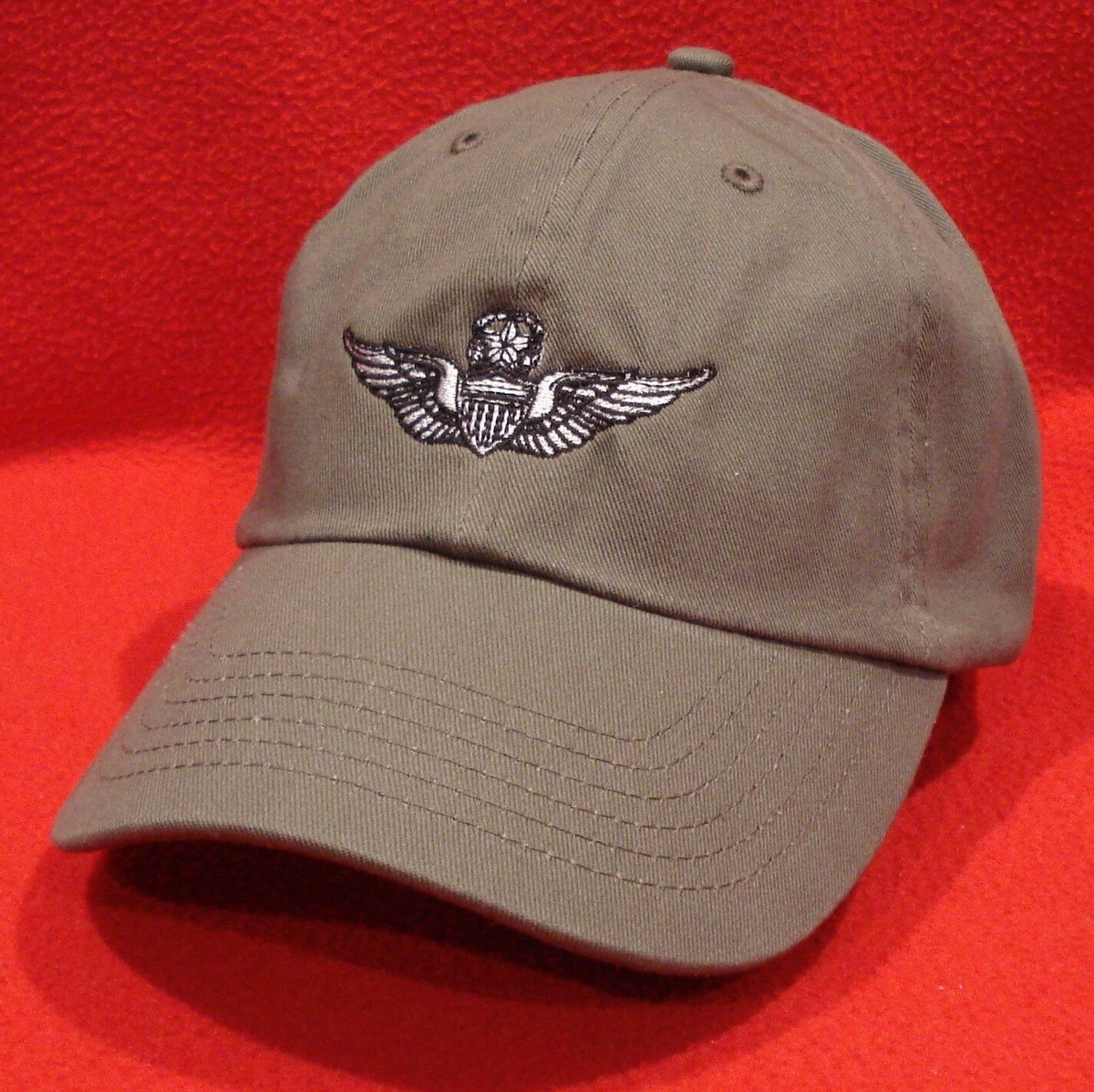 Army Master Aviator Wings Pilot Ball Cap, OD Green low-profile