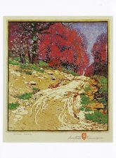 Postcard Gustave Baumann "Ridge Road" 1918 Museum of Fine Arts NM MINT