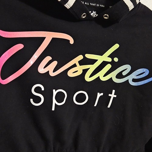 Justice Girls Hooded Sweatshirt Sz Small/7-8 - Picture 2 of 8