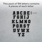 Iron on Letters 104 Pieces, Iron on Letters for Clothing, Letter Black