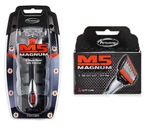 Personna M5 Magnum System Handle with Tray and 6 Refill Cartridges