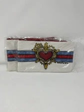 lot of 2 New Brighton In Love We Trust Makeup Jewelry Canvas Bags. 9x6” NIP gift