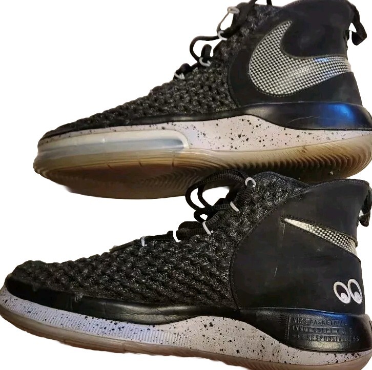 NIKE ALPHADUNK Shoes Mens 10.5 Carbon Fiber Black Basketball