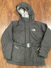 The North Face Hyvent 550 Down Belted Jacket Parka Hood Girls M 10/12 
