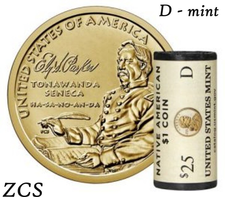 2022 D Sacagawea Native American Indian Ely Parker Sacagawea