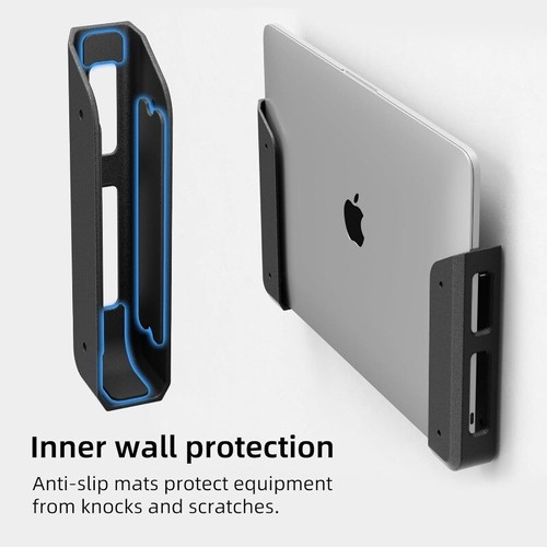 Wall & Under Desk Laptop Mount Holder w/ Adhesive & Screws, Anti-Scratch Pads - 第 4/32 張圖片
