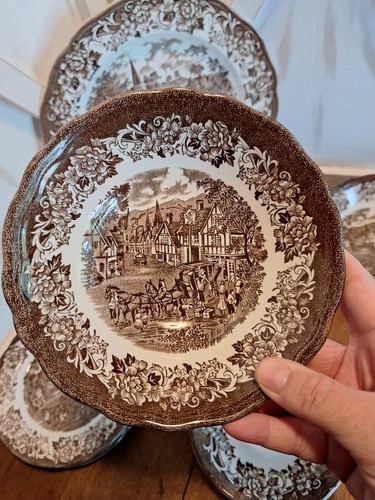 19pc J G Meakin Staffordshire Ironstone Dishes 5 Dinner/4 Bowl/4 Salad/6 Saucer - Picture 11 of 19