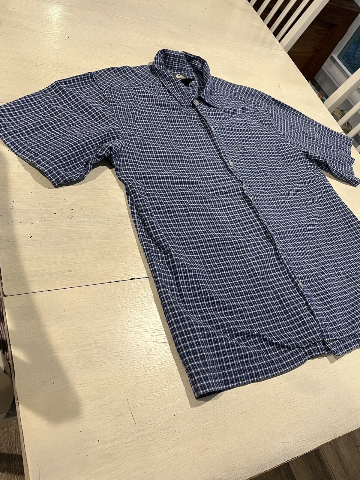 Quicksilver Button Down Men's Size Large Plaid Bl… - image 11