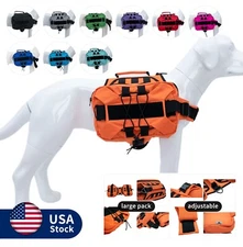 Large Dog Backpack, Adjustable Tactical Dog Pack for Hiking Travel Camping